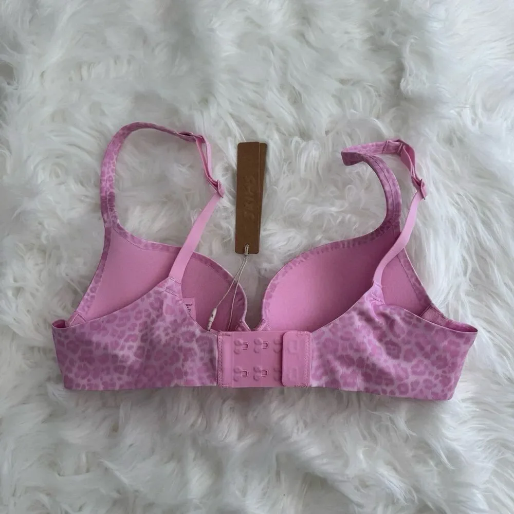 Skims Ultimate Teardrop Push-up Bra Bubblegum Leopard Print Size 32A - Picture 6 of 8